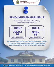 PENGUMUMAN HARI LIBUR NASIONAL 